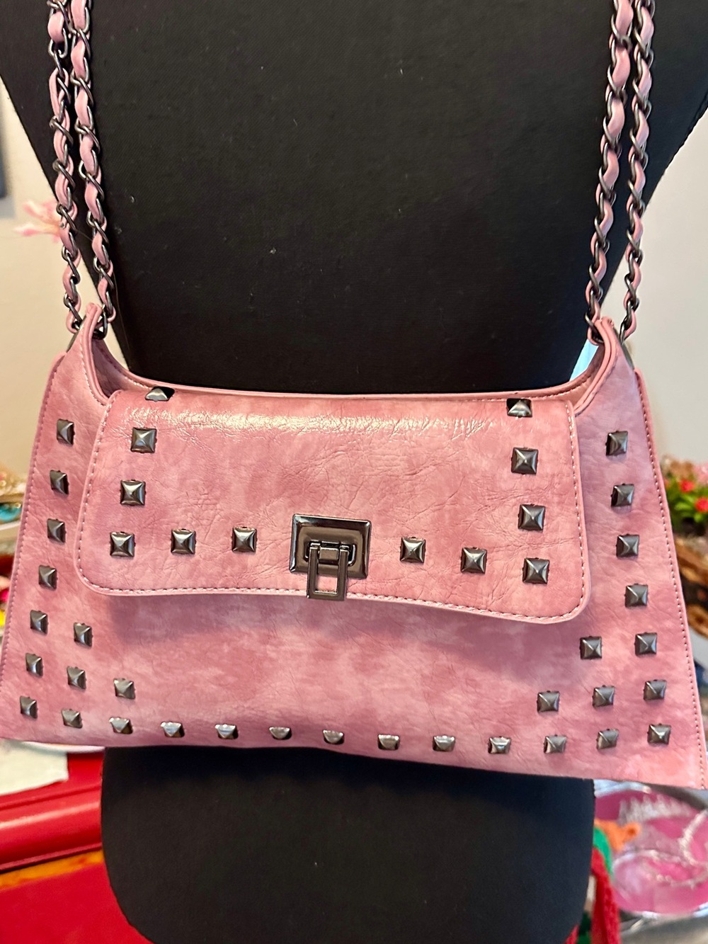 Studded Soft Purple Shoulder Bag - Chic Women’s Crossbody